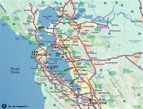 MAP Map of Bay Area CA